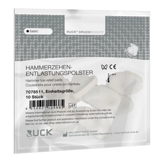 Protectie de baza din spuma elastica, capat de piele, o singura marime, pt degete ciocan si deformari, 10buc.