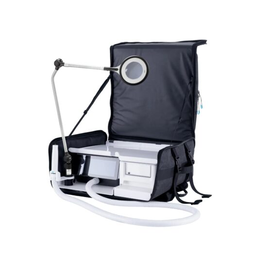 Sistem mobil RUCK Nova Pro tip rucsac, cu lupa iluminata, negru/Dark Granite, material TPU, 46,5 × 31,5 × 48 cm