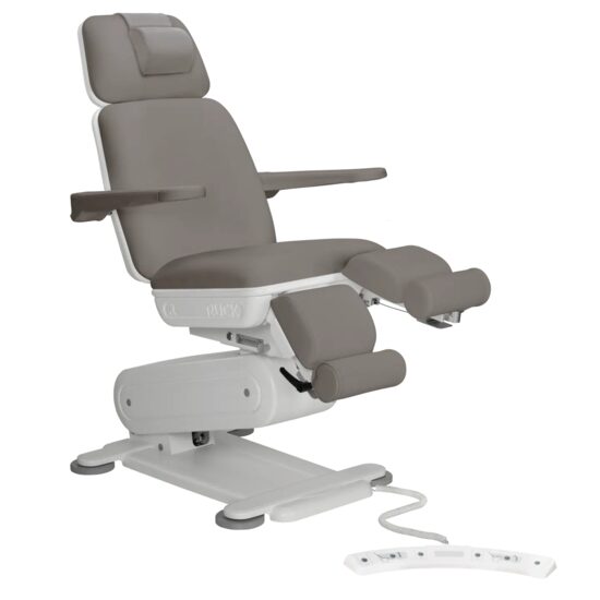 Fotoliu electric de podologie, STELLA 3s, culoare stone, pedala de picior cu functie de memorie