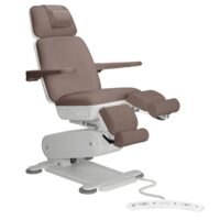 Fotoliu electric de podologie, STELLA 3s, culoare nutmeg, pedala de picior cu functie de memorie