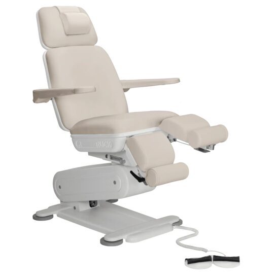 Fotoliu electric de podologie, STELLA 3S, culoare nature, cu pedala 2-way