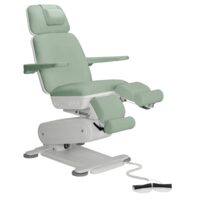 Fotoliu electric de podologie, STELLA 3S, culoare salvie, cu pedala 2-way