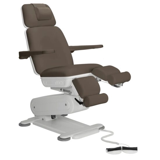 Fotoliu electric de podologie, STELLA 3S, culoare espresso, cu pedala 2-way