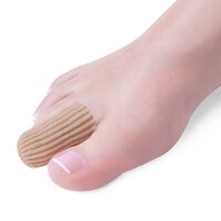 Protectie tip capac din gel pentru degetul piciorului, striata, Mare (diametru 2,5 cm), 6 buc/set