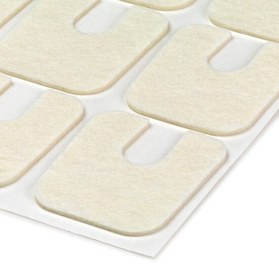 Pad in forma de potcoava cu extensie posterioara din felt din lana si viscosa, grosime 2 mm, marimea L, 144 buc./pachet